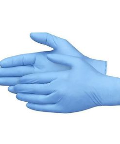 nitrile sky blue gloves