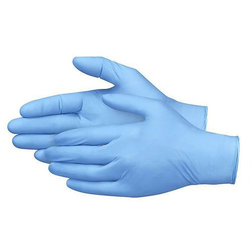 nitrile sky blue gloves