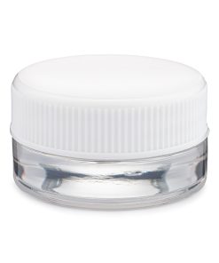 7ml Glass Concentrate Container White Cap Ridges