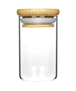 10oz Wooden Lid Glass Jars