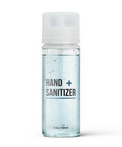 120 ml PET Hand Sanitizer Bottle with Clear Flat Cap and Pre-Inserted Tip