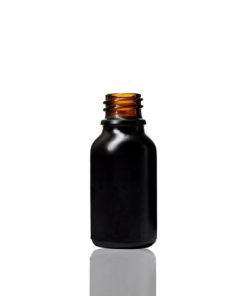 15 ml Euro Round Glass Bottle with 18 DIN Neck Finish Matte Amber
