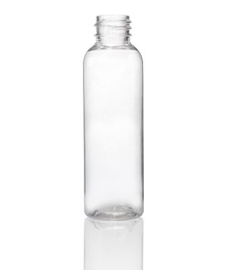 2 oz PET Short Cosmo Round Bottle with 20-410 Neck Finish Clear