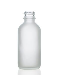 60 ml (2oz) Boston Round Glass Bottle with 20-400 Neck Finish Frosted