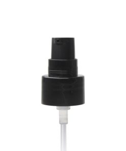 Black 24-410 Smooth Skirt Dispensing Treatment Pump with Clear Cap and 228mm Dip Tube