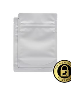 1/8oz White Child-Resistant Mylar Bags