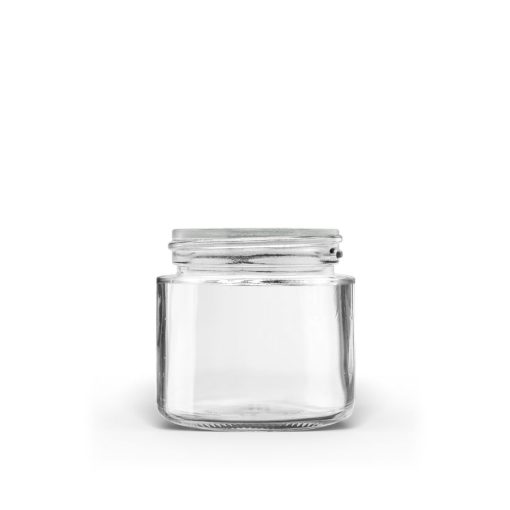 1 oz 38-400 Clear Glass Straight-Sided Round Jar
