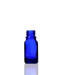 10 ml Euro Round Glass Bottle with 18-DIN Neck Finish Cobalt Blue