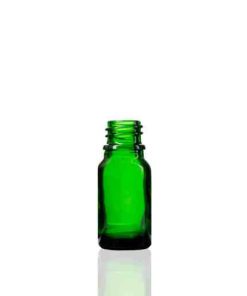 10 ml Euro Round Glass Bottle with 18-DIN Neck Finish Green