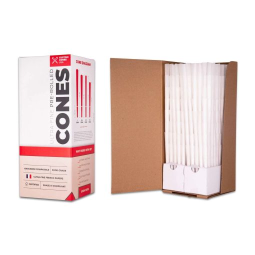 109mm Pre-Rolled Cones – Refined White – Custom Cones