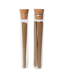 120mm Glass Pre-Roll Tubes with Cork - Wide Mouth