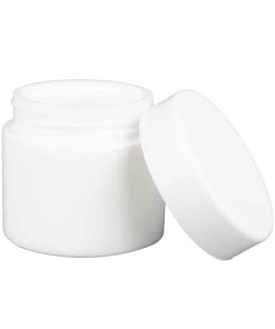 2 oz Child Resistant White Glass Jars