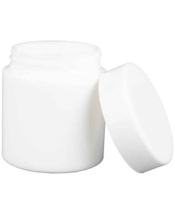 3 oz Child Resistant White Glass Jars