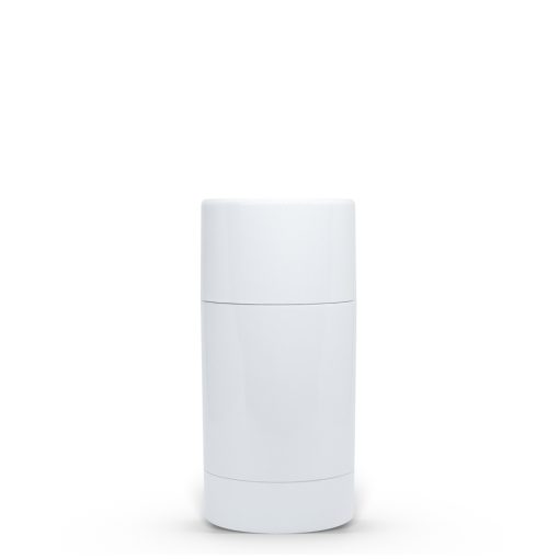 30g White Twist Up Deodorant Tube with White Screw Cap and Disc