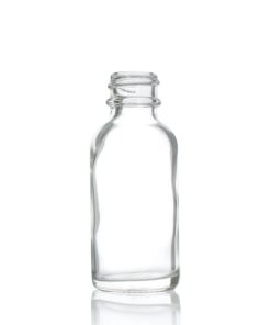 30ml 1 oz Boston Round Glass Bottle with 20-400 Neck Finish Clear
