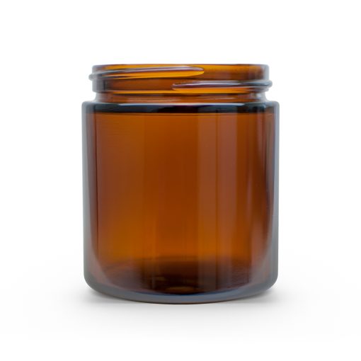 4 oz 58-400 Glass Amber Straight Sided Round Jar