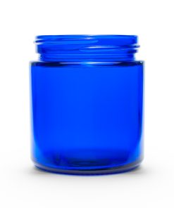 4 oz 58-400 Glass Cobalt Blue Straight Sided Round Jar