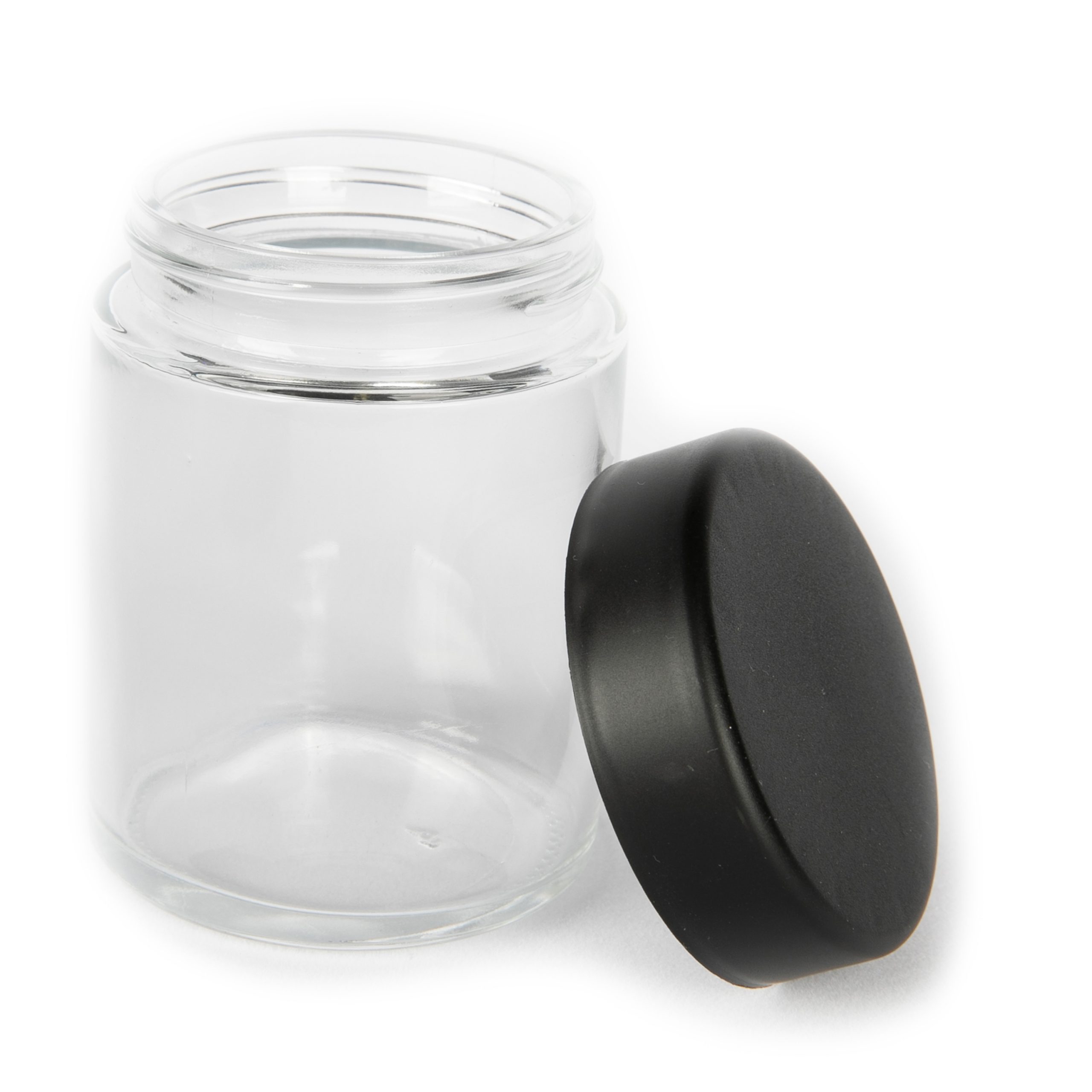 4 oz Clear Jar with White Cap