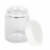 4 oz Child Resistant Clear White Glass Jar