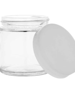 5 oz Clear White Glass Jars