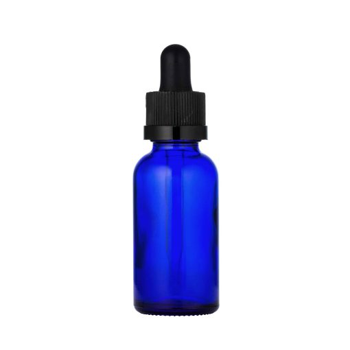 50ml Blue Glass Tincture Bottles with Child Resistant Dropper Cap