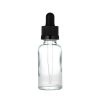 50ml Clear Glass Tincture Bottles with Child Resistant Dropper Cap