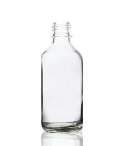 60ml Euro Round Glass Bottle with 18-DIN Finish Clear