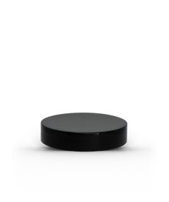 Black 48-400 PP Smooth Skirt Lid with Foam Liner