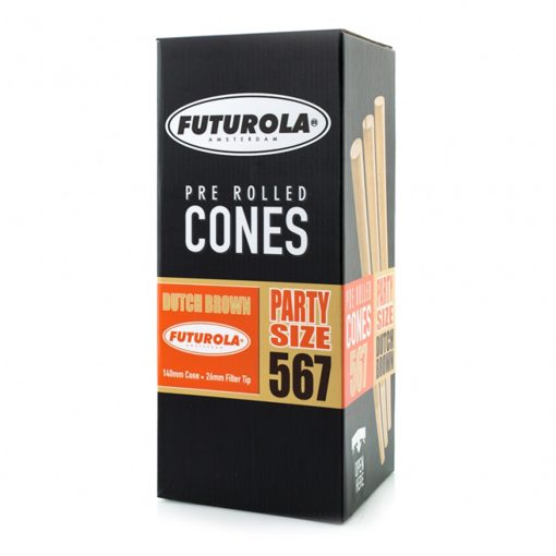 Futurola Party Size Pre-Rolled Cones 140mm - Dutch Brown Paper
