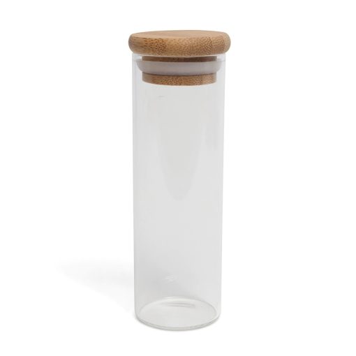 Glass Jar Bamboo Lid Pre-Roll Multipack Packaging 126mm