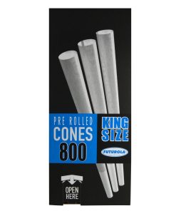 Futurola King Size Pre-Rolled Cones 109mm - Classic White Paper