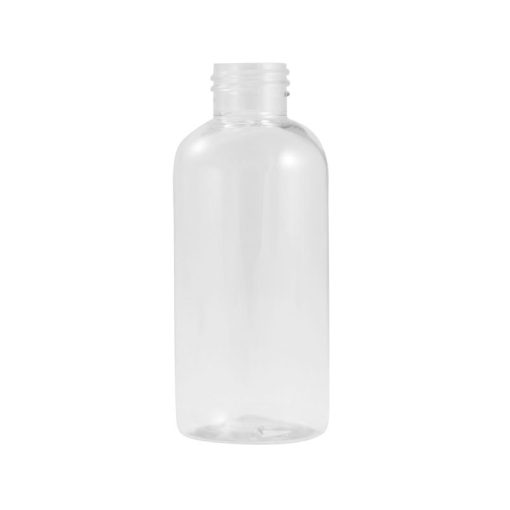 4oz Clear PET Plastic Boston Round Bottle