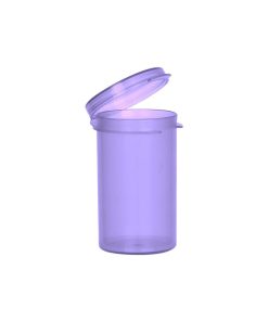 6 Dram Transparent Purple Hinged Lid Vials