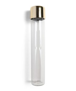 115mm Glass Pre-Roll Tubes-Child-Resistant with Gold Cap