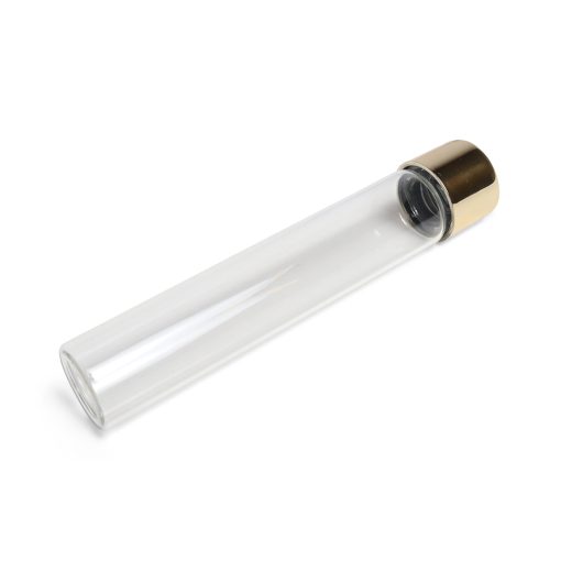 115mm Glass Pre-Roll Tubes-Child-Resistant with Gold Cap