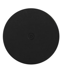 24mm 24-410 Black Ribbed (Matte Top) Plastic Cap w/Foam Liner (3-ply)