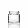 1 oz 43-400 Clear Glass Straight Sided Round Jar