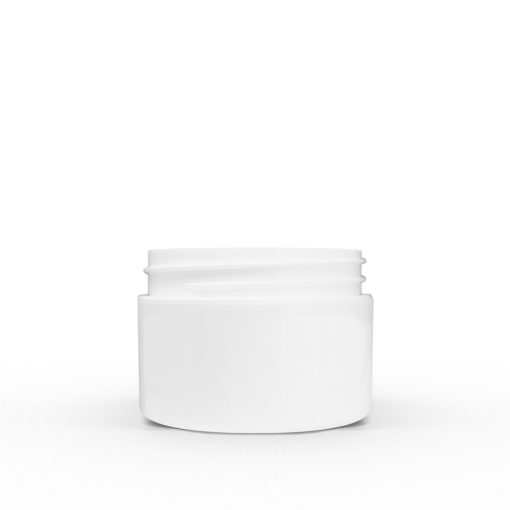 1 oz (30 gram) White Polypropylene Double Wall Straight Sided Jar