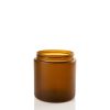 10 oz Frosted Amber PET Straight Sided Jar 70-400 Neck Finish
