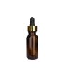 15ml Amber Glass Tincture Bottles Gold Black Droppers 18-400