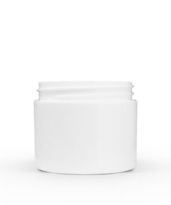 2 oz (60 gram) White Polypropylene Double Wall Straight Sided Jar