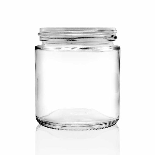 4oz clear glass straight sided jar