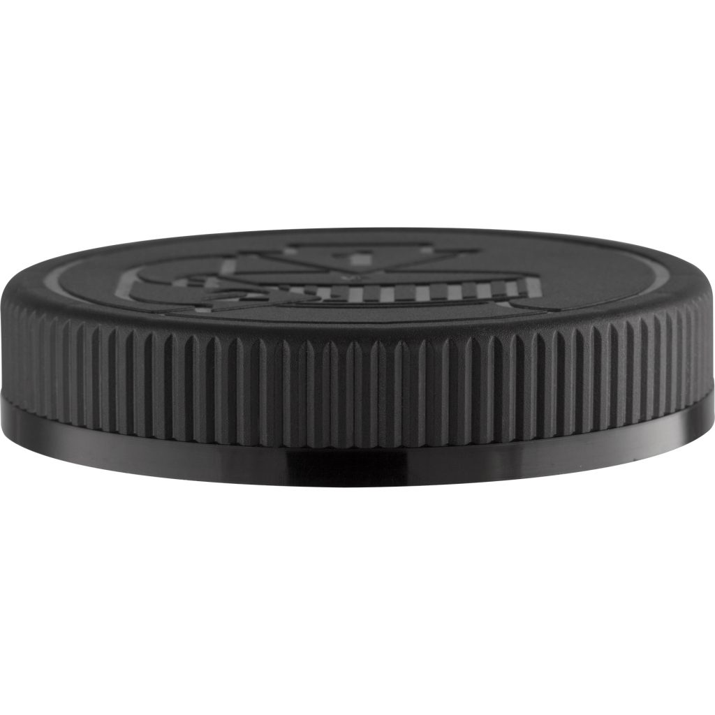 89mm 89400 Black Child Resistant Cap (Pictorial) w/Foam Liner (3ply