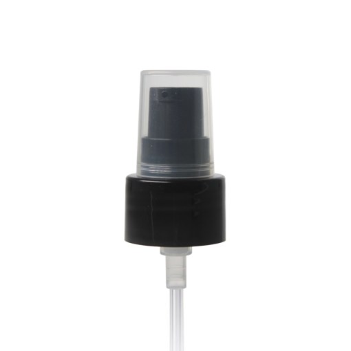 Black 24-410 Smooth Skirt Dispensing Treatment Pump with Clear Cap and 178mm Dip Tube