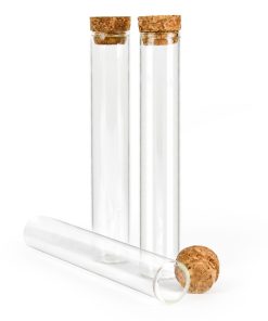 130mm Glass Pre-Roll Tubes with Cork – Standard Width