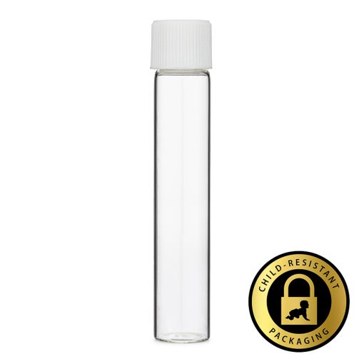 White Cap Child Resistant Pre-Roll Tubes 120mm