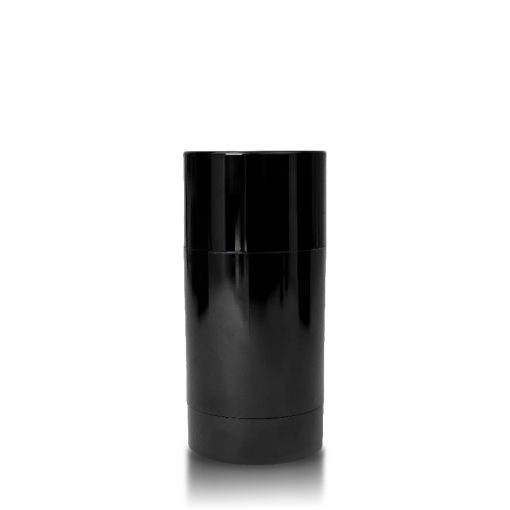 75g Black Twist Up Deodorant Tube with Black Screw Cap