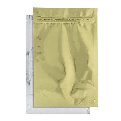 1oz Gold/Clear Mylar Dispensary Bags
