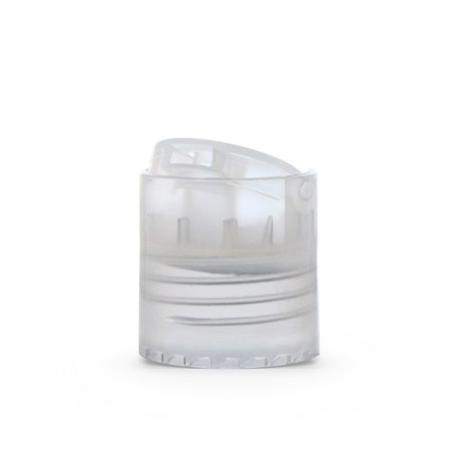 24-410 Clear PP Smooth Wall Disc Top Cap with Pressure Seal Liner
