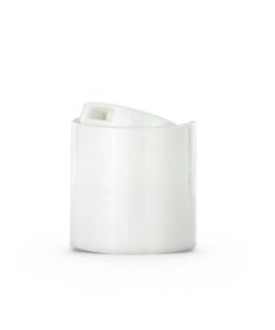 28-410 White Smooth Wall Disc Top Cap with Pressure Seal Liner